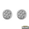 Circle Cluster Genuine Diamond Hip Hop Earrings