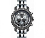 2 Tone Black & Steel Floating Bling Joe Rodeo Diamond Watch 1.75ct