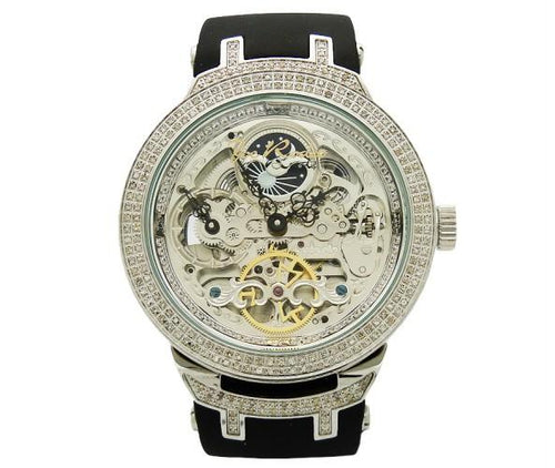 Full Skeleton Watch Joe Rodeo 2.20ct Diamonds