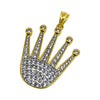 Crown for King Gold CZ Bling Bling Pendant