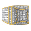 Kite Box Bling Bling Gold CZ Micro Pave Ring