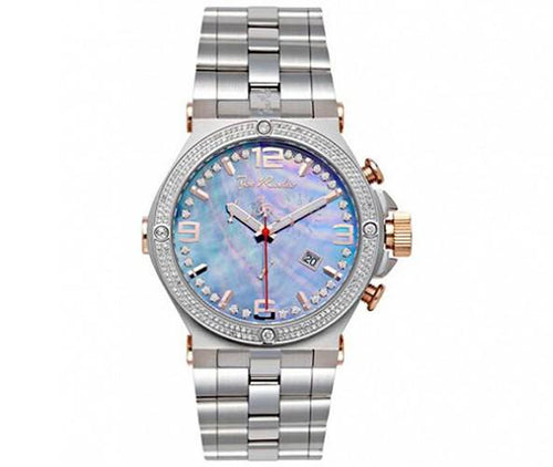 Joe Rodeo Phantom Watch Blue Pearl Dial 2.25ct Diamonds