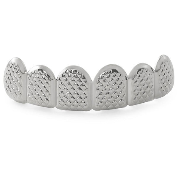 Silver Grillz Textured Custom Teeth