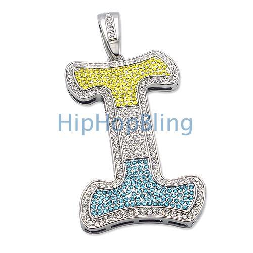 I Hip Hop Graffiti Initial Color Pendant