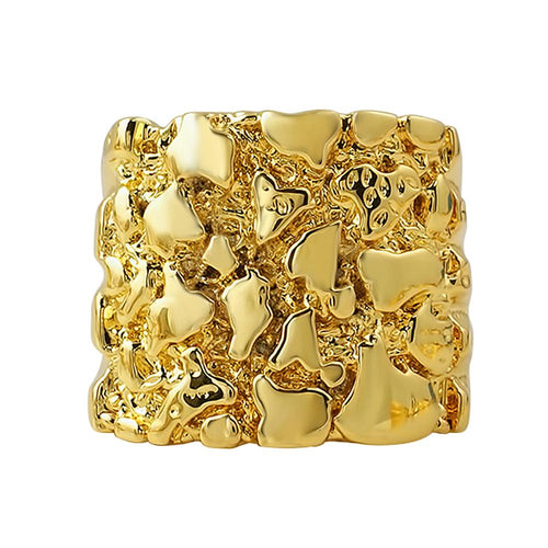 Gold Nugget Detailed Ring