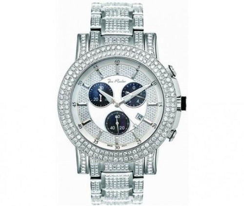 Joe Rodeo Trooper 14.50ct Full Diamond Watch Pearl Chronos