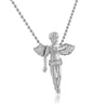 Cherub Angel Pendant Rhodium CZ Iced Out Pendant