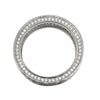 Channel Set 360 Eternity Band Rhodium CZ Bling Bling Ring