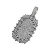 Ice Burst CZ Bling Bling Rhodium Dog Tag Pendant