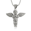 Praying Cherub Angel Pendant Stainless Steel