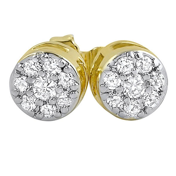 Gold Cluster CZ Bling Bling Earrings