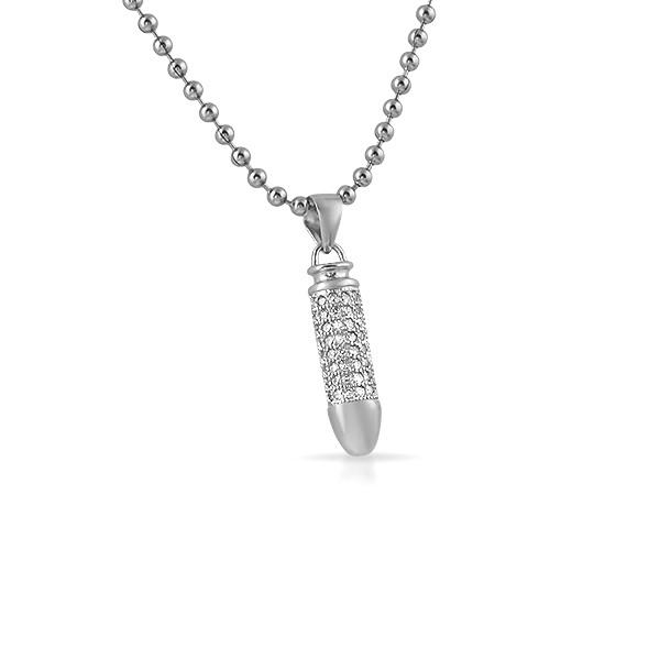 Nano Bullet .925 Sterling Silver CZ Pendant