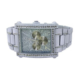 White Rectangle Bling Bling Watch