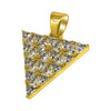 .925 Silver Trillionaire CZ Gold Bling Bling Pendant