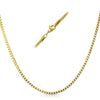 Box IP Gold Stainless Steel Chain Necklace 2MM