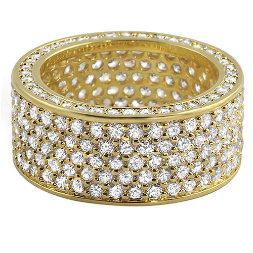 360 Gold Eternity CZ Bling Bling Ring