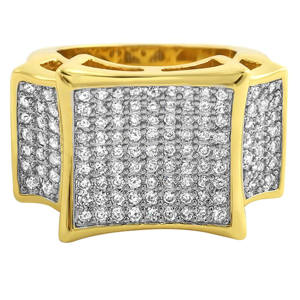 Kite Bling Bling Ring Gold Micro Pave Set