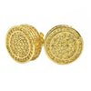 XL 3D Circle Custom Lemonade CZ Bling Earrings