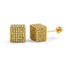 Cube Lemonade CZ Hip Hop Bling Bling Earrings