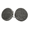 Jumbo Circle Black CZ Micro Pave Bling Bling Earrings