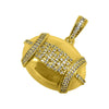 Football Sports CZ Gold Bling Bling Pendant