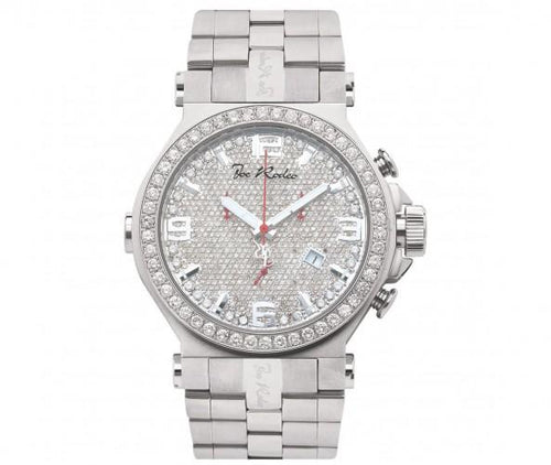 Full Diamond Dial & Bezel Joe Rodeo Phantom Watch 8.75 Carats