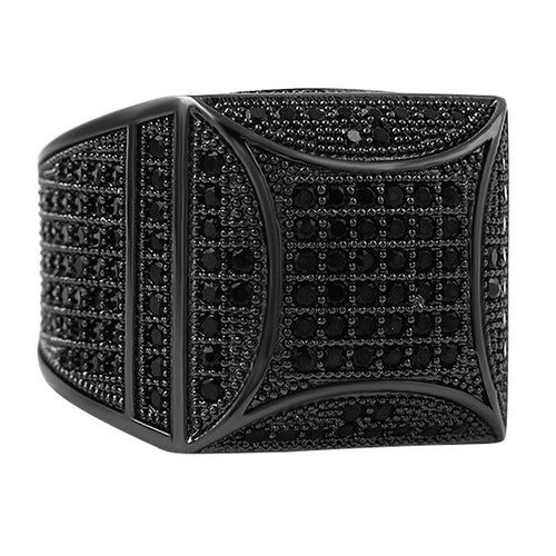 Kite Box Bling Bling Black CZ Micro Pave Ring