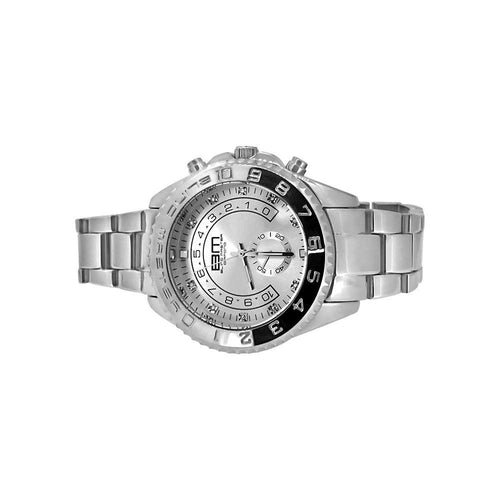 Real Diamond Silver Yacht Hip Hop Watch