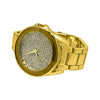 Mirror Bezel Gold Bling Bling Watch