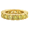 Eternity CZ Ring Lemonade Canary on Gold