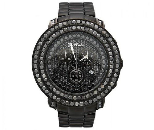 Huge Double Black Diamond 8.00ct Bezel Joe Rodeo Watch