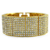 Gold Ice Bump Wide Bling Bling Bracelet