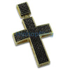 Gold All Black Crazy Bling Bling Cross