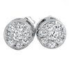 Rhodium Cluster Bling Bling CZ Earrings