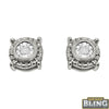 Round Fancy Diamond Hip Hop Earrings