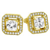 Gold Princess Ice Island Micro Pave Iced Out Earrings