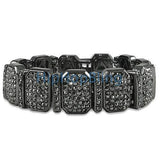 Octagon Link Black Bling Bling Bracelet