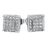 Small Cube CZ Micro Pave Bling Earrings